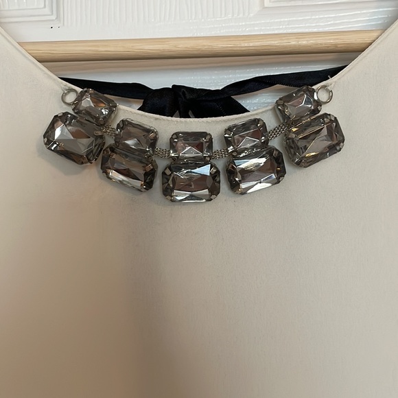 Zara Basics jewelled collar blouse - Picture 2 of 6